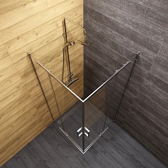 Triton Душевой уголок Каппа-Хром 90x90 – фотография-7